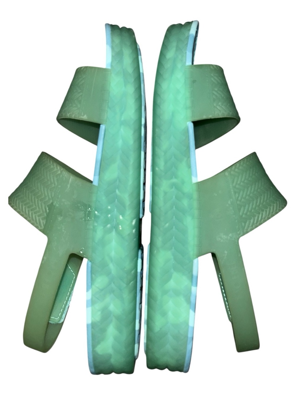 Reef Water Vista Women's Sandals Size 10 Beach Marbled Blue green PVC Free - Picture 8 of 10